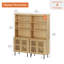 Grande bibliothèque moderne avec tablettes réglables, chêne-132711743