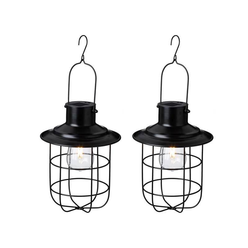 9.75'' Solar Powered Outdoor Lantern Hanging Light