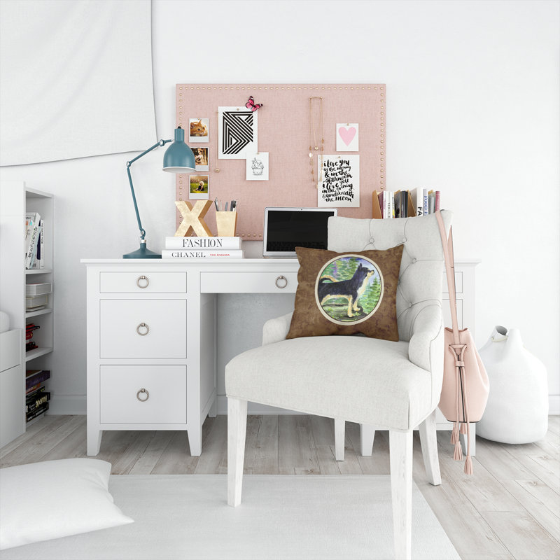 Coussin décoratif intérieur/extérieur brun carré chihuahua