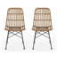 Chaise d'appoint d'extérieur (ensemble de 2)