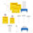 Yellow, Blue and White NFL / NBA / MLB Set - 20 Settings