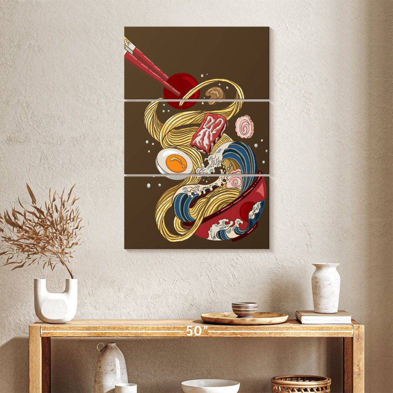 Vague japonaise Ramen, H 32 po x l 20 po