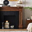 Nordic mid-century style solid wood decorative fireplace-501070591