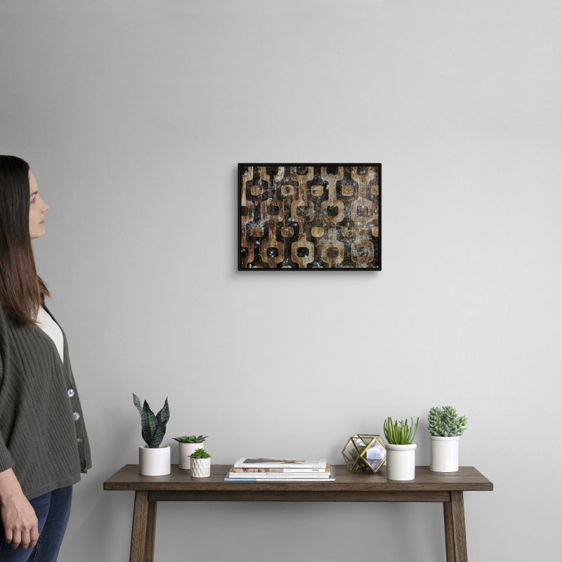 «Archeology» par Alexys Henry, reproduction d'art graphique sur toile, H 14 po x l 18 po x P 1,75 po, Cadre flottant noir