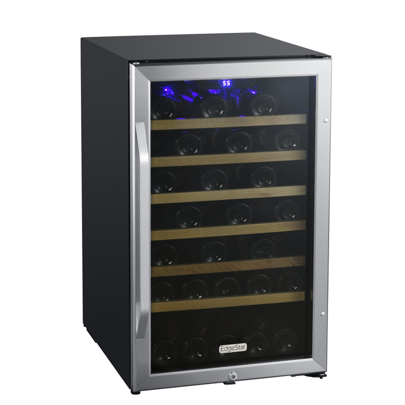 EdgeStar Single Zone 19.375'' Freestanding 44 Bottle Wine Refrigerator with Reversible Door