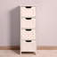 Armoire de rangement blanche pour salle de bain, armoire autoportante avec tiroirs