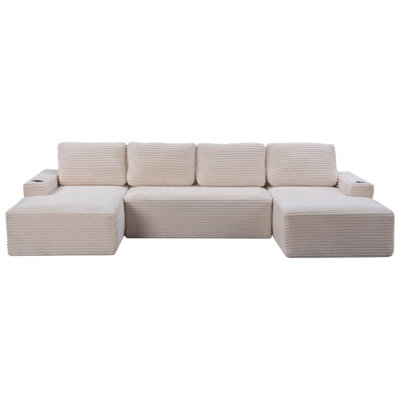 133" Cloud-Like Modular Sectional Sofa