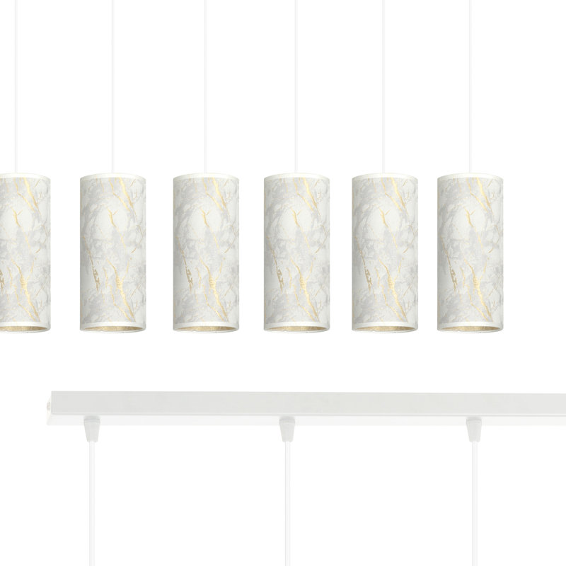 Sutter 6 - Light Kitchen Island Pendant, White