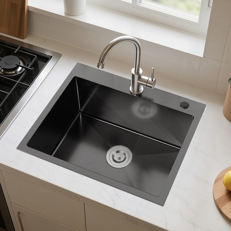 Drop-In Single Bowl Stainless Steel Kitchen Sink