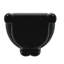 Fauteuil demi-tonneau noir Darian-1133880074