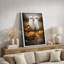 Halloween fantômes avec citrouilles, art d'automne rustique, photos de salon, impression sur toile encadrée-126031777-126031781
