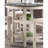 1Pc Counter Height Table With 2X Display Shelves Transitional Style Furniture