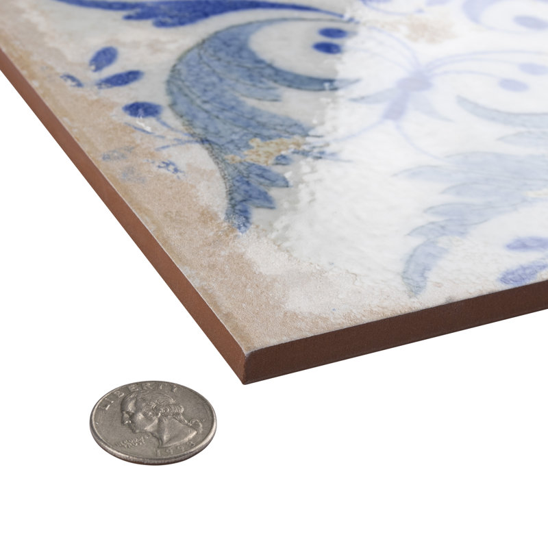 Kings Luxe Heritage 18" x 18" Ceramic Patterned Wall & Floor Tile