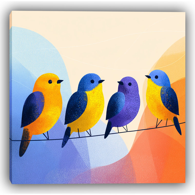 Harmonious Quartet Wrapped Canvas Wall Art