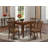 3 Piece Dining Room Table Set Contains a Rectangle Kitchen Table with Dropleaf and 2 Linen Fabric Upholstered Dining Chairs, 30x48 Inch, Mahogany-38685880-38685883-123640334