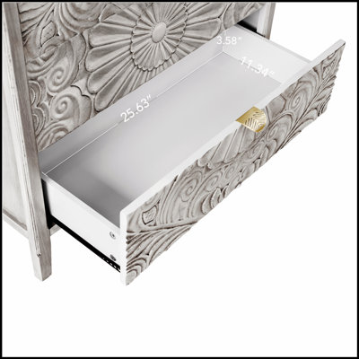 Armoire américaine à 3 tiroirs pour la chambre à coucher, le salon et le bureau avec un fonctionnement en douceur et un assemblage facile