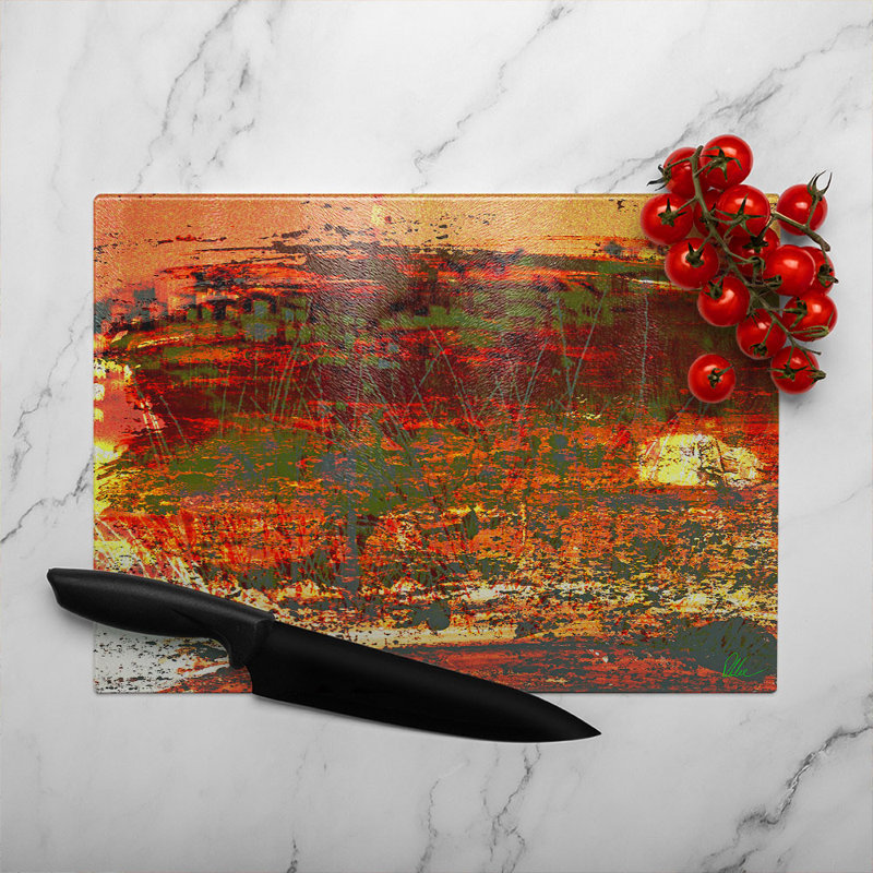 Branches Glass Chopping Board, 28cm L x 20cm W