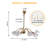 6-Light 29.5" Modern Linear Sputnik Chandelier