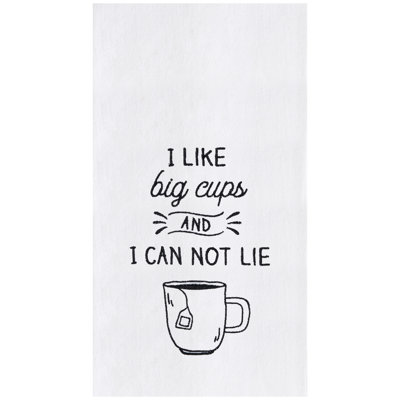 27" x 18" Big Cups Kitchen and Bathroom Embroidered Hand Towel