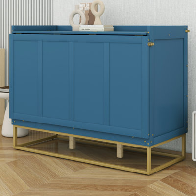 Sleek Modern Murphy Bed Featuring Iron Legs