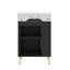 Ensemble de meuble-lavabo sur pied autoportant 21,6 pouces avec pieds en métal et rangement à gauche-570965906-570965915