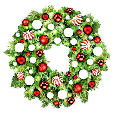 Faux Lighted Wreath