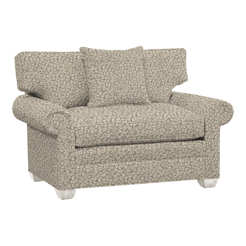 Chaise et demi-fauteuil American Bungalow, Casablanca, Mélange de coton et polyester Callaloo
