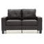 Fauteuil d'appoint en cuir PU brun foncé avec rangement, G464a-l, lit superposé en mousse G464a-l, rembourré,