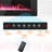 Recessed&Wall Mounted Electric Fireplace,750W/1500W,Remote Control With Timer, Adjustable Flame-444914285
