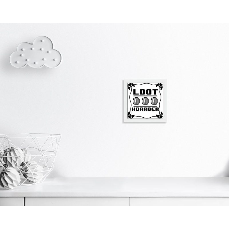 Impression sur papier Loot Hoarder Kids, H 12 po x l 12 po x P 0,63 po, Cadre blanc