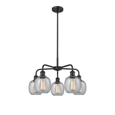 Lustre sphérique à 5 lumières en acier à intensité variable Alve