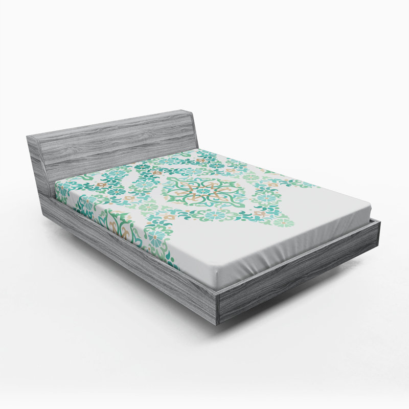 Microfiber Floral Fitted Sheet, Full Fitted Sheet