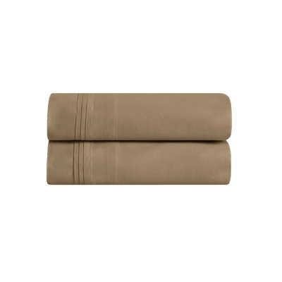 Aldin 650 Thread Count Certified Certified Egyptian Cotton Solid Color Pillowcase Set