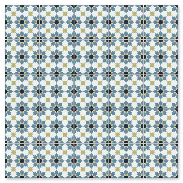 Casablanca 8" x 8" Cement Patterned Wall & Floor Tile
