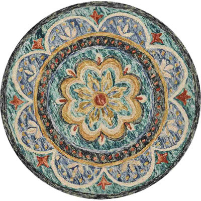 Padula Classic Floral Hand Tufted 100% Wool Area Rug