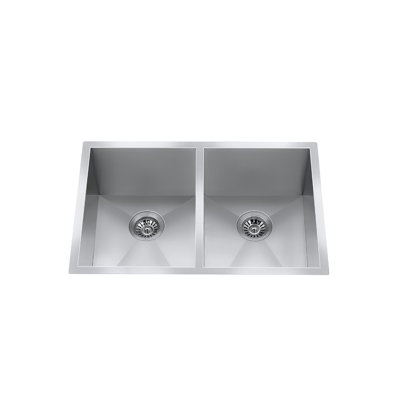 29'' L Undermount Double Bowl Stainless Steel Kitchen Sink