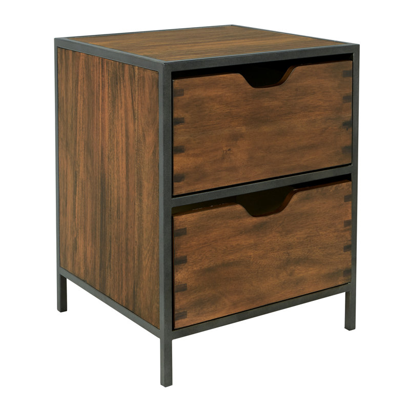 Commode de rangement à 2 tiroirs Hardage