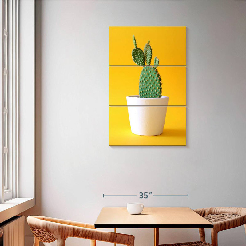 Potted Prickly Pear Cactus, 57" H x 36" W
