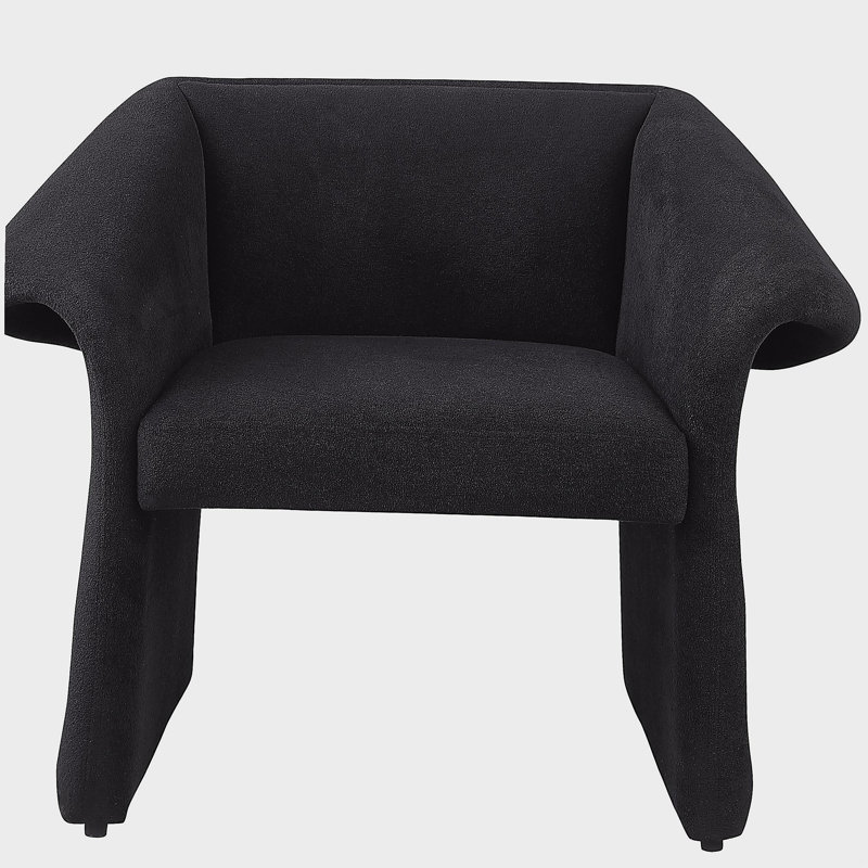 Fauteuil d'appoint à accoudoirs inclinés noir Mcdonald