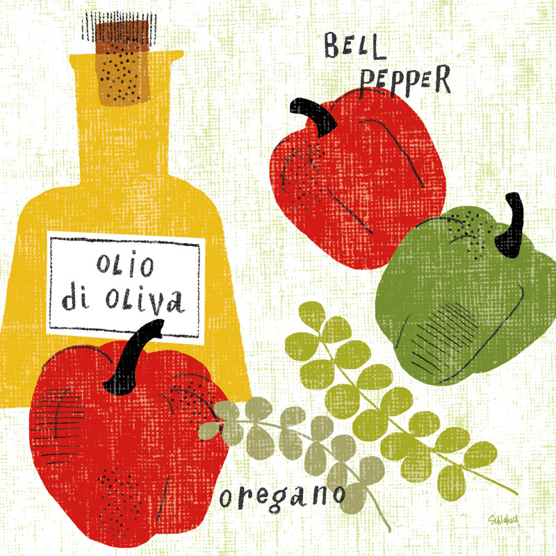 Italiano Peppers by Sue Schlabach - No Frame Print on Canvas, 76cm H x 76cm W