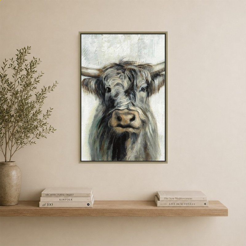Vache Highland, Champagne, H 40 po x l 28 po