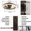 Ventilateur de plafond 20 po avec lumière DEL - Ventilateur encastré moderne pour la chambre à coucher, le salon et la décoration intérieure avec anneau en cristal, ventilateur silencieux
