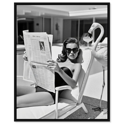 Flamingo Cocktail Hour Print by Oliver Gal