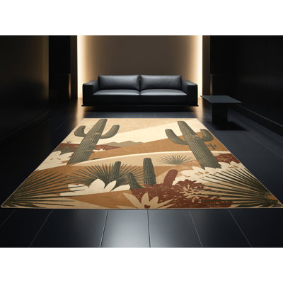 Tapis brun rustique lavable à la machine de style rustique ovale