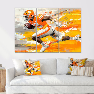 «Football Touchdown Dance I», ensemble d'art mural football
