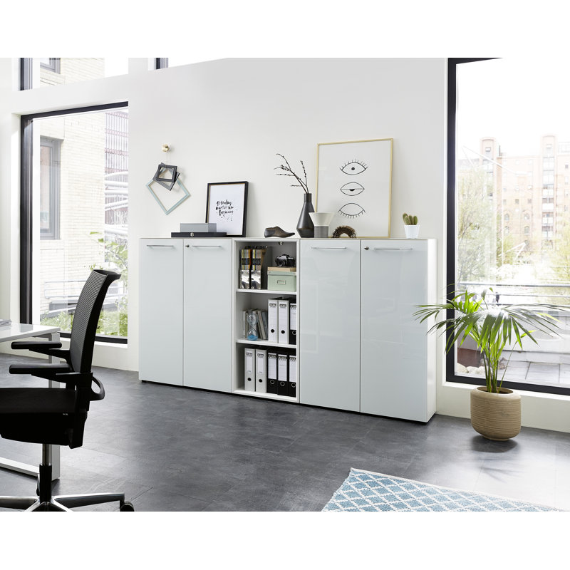 4 -Door 2 -Shelf, White