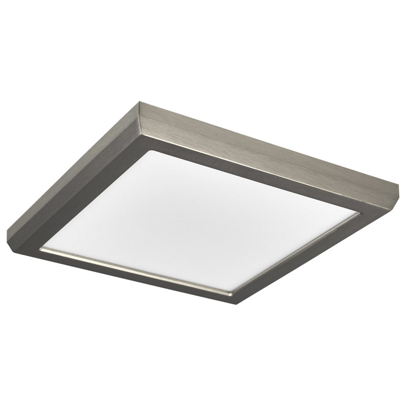 Blink Dimmable Square Flush Mount, Brushed Nickel