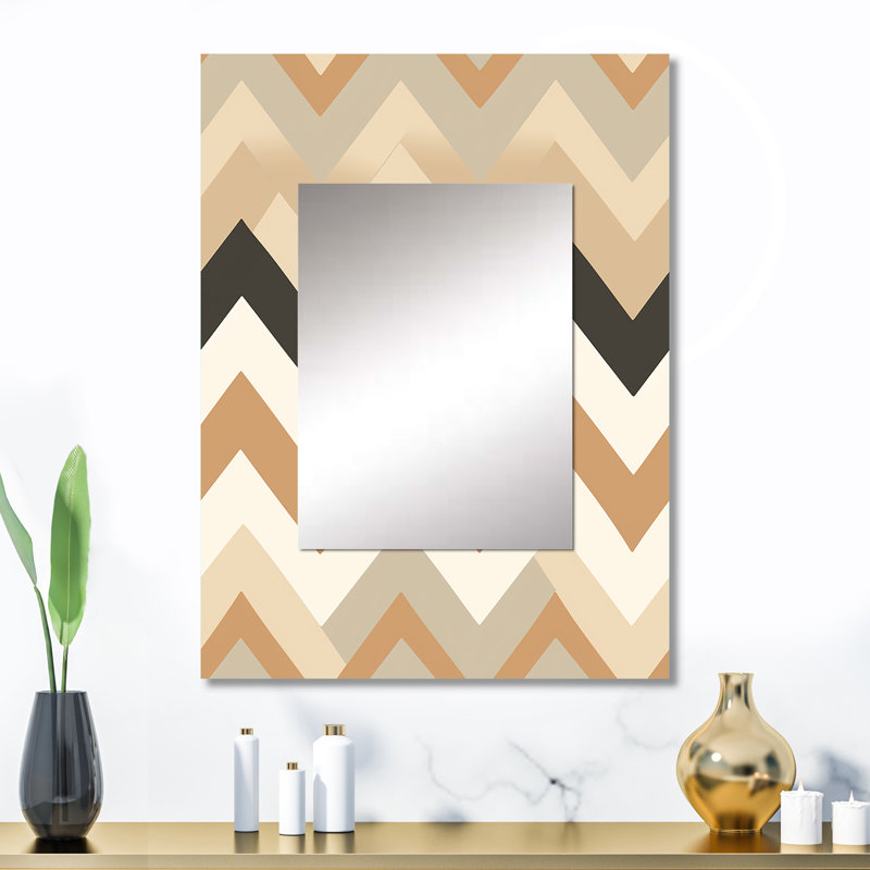Chevron neutre et blanc Garren, 32 po x 24 po