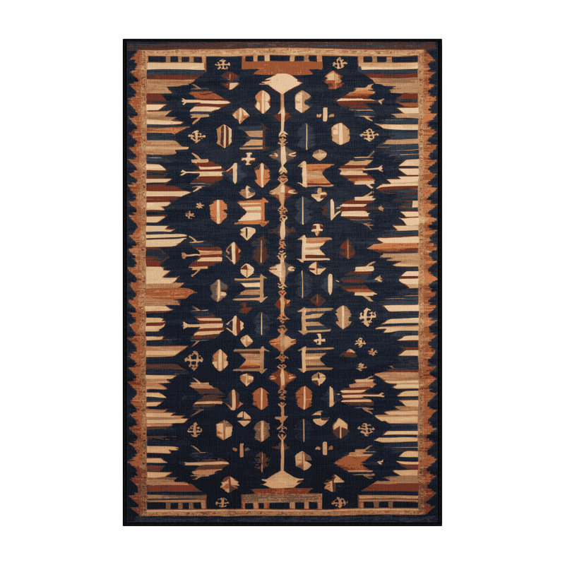 Tapis turc gris lavable à la machine, Rectangle de 5 pi x 8 pi