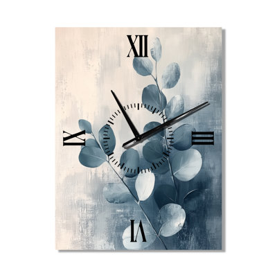 Horloge murale scandinave Brise printanière sous un eucalyptus bleu